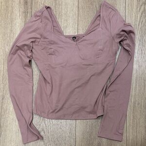Women's Mauve Long Sleeve Top